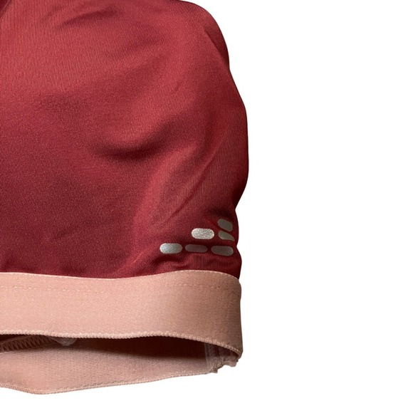 BCG Sports Bra XL Extra Large Pink Burgundy Strappy Back Activewear - Picture 2 of 5